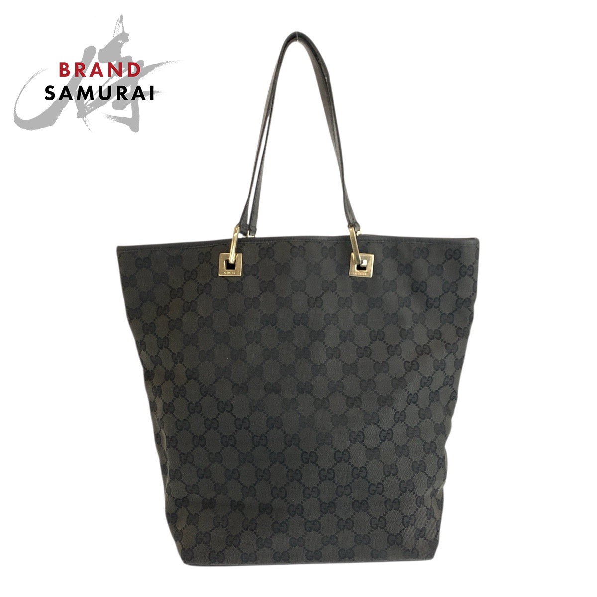 GUCCI グッチ ブラック 黒 ゴールド金具 GGキャンバス /レザー 002 1098 トートバッグ ハンドバッグ レディース 600298 【中古】