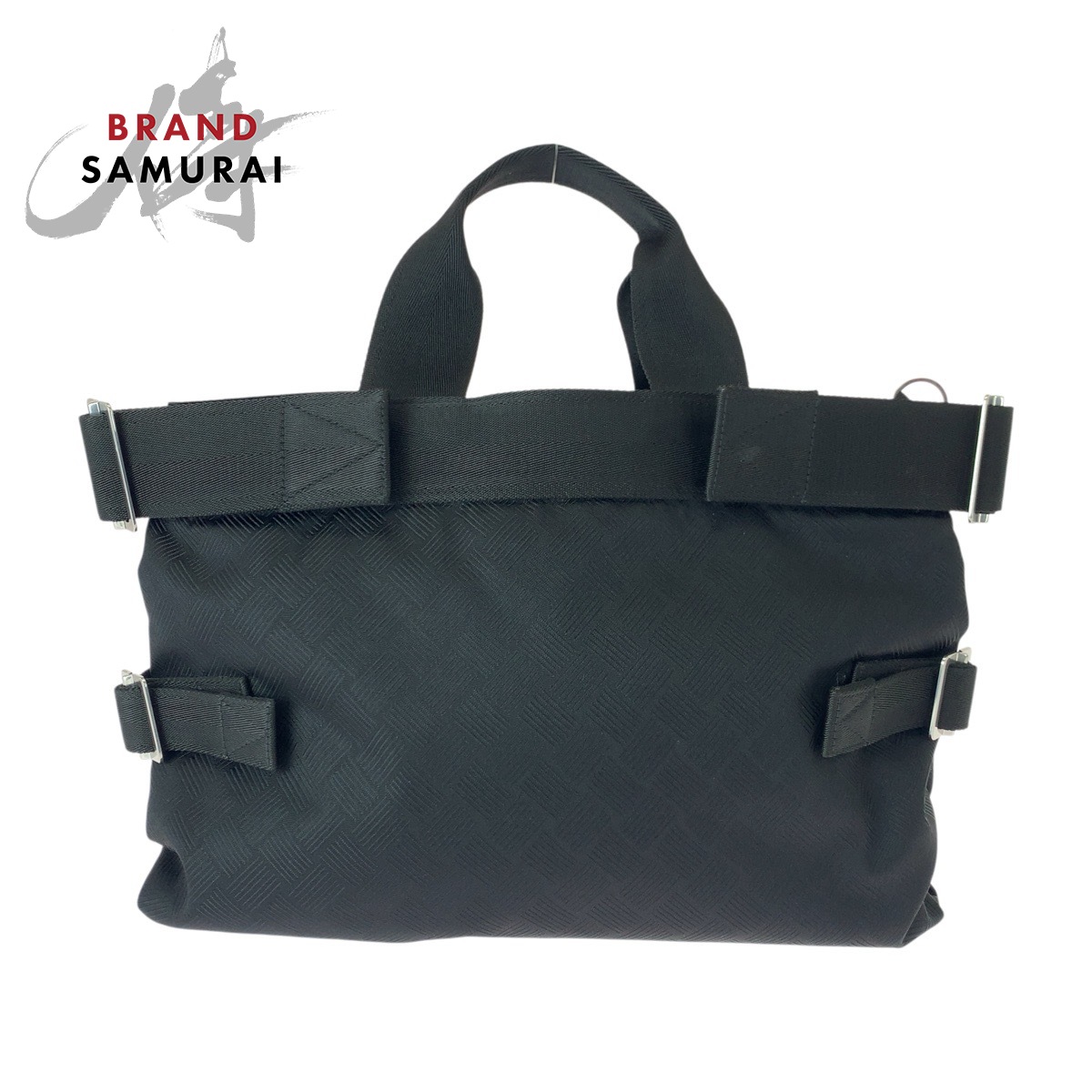 美品 BOTTEGAVENETA ボッテガヴェネタ 黒いこと 黒 しろがね色金具 ナイロン P02003797D トートバッグ 商行為御徒面子 メンズ 601137 【中古】