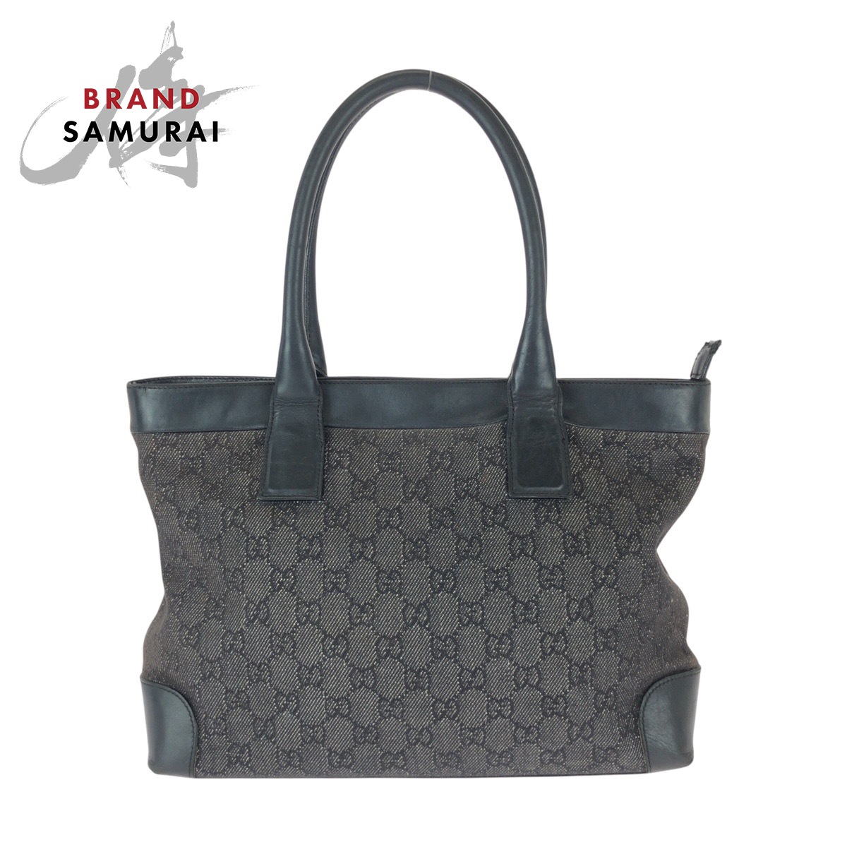 GUCCI グッチ ブラック 黒 GGキャンバス /レザー 002 1119 ショルダーバッグ トートバッグ レディース 600795 【中古】