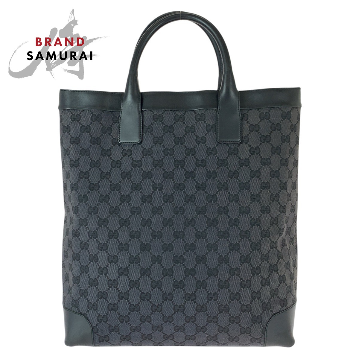 美品 GUCCI グッチ GG柄 ブラック 黒 キャンバス /レザー 002.1121 トートバッグ レディース 600808 【中古】