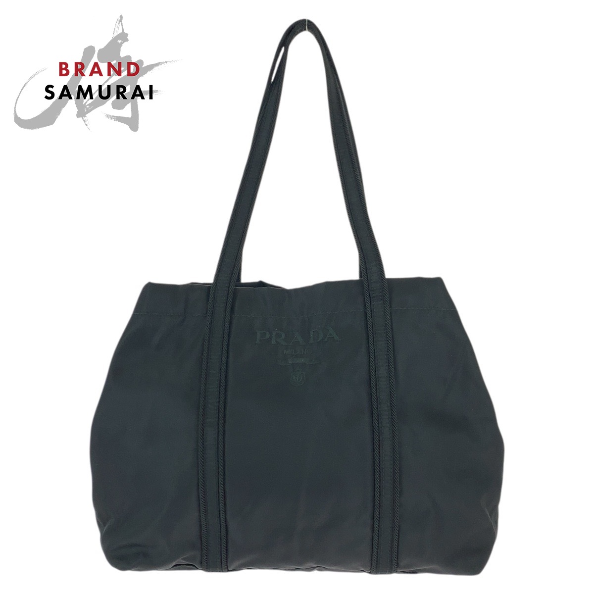 美品 PRADA プラダ テスート ブラック 黒 シルバー金具 ナイロン ショルダーバッグ トートバッグ レディース 600828 【中古】｜BRAND SAMURAI