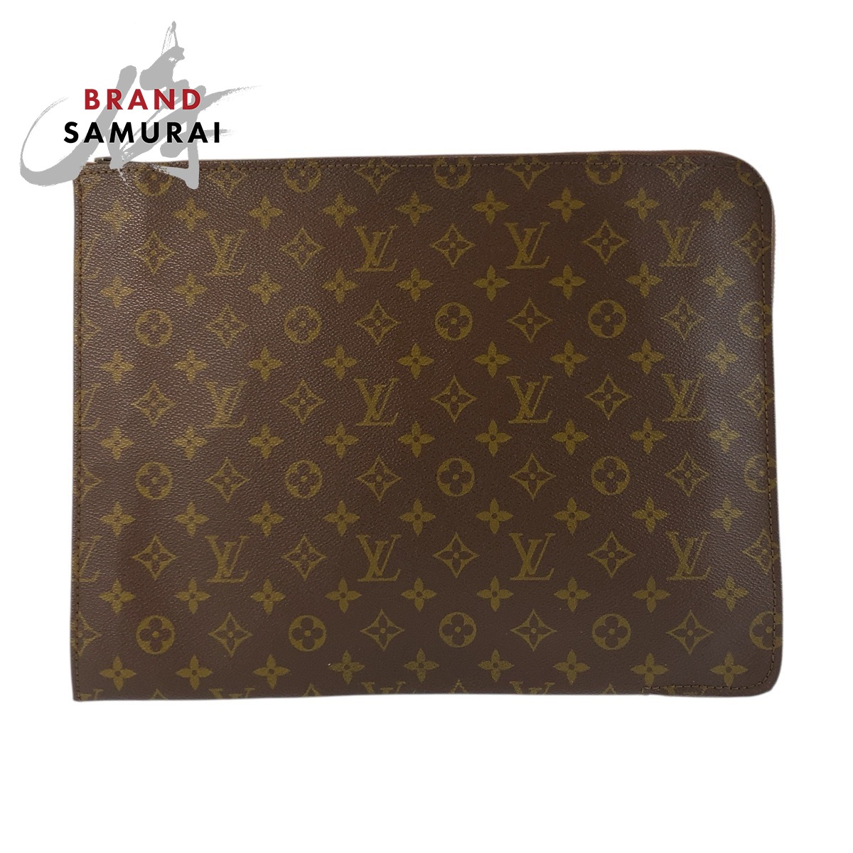 LOUIS VUITTON ルイヴィトン モノグラム ポッシュ ドキュマン 赤銅色 PVC M53456 クラッチペダル御徒面子 書きもの入れもの メンズ 601046 【中古】