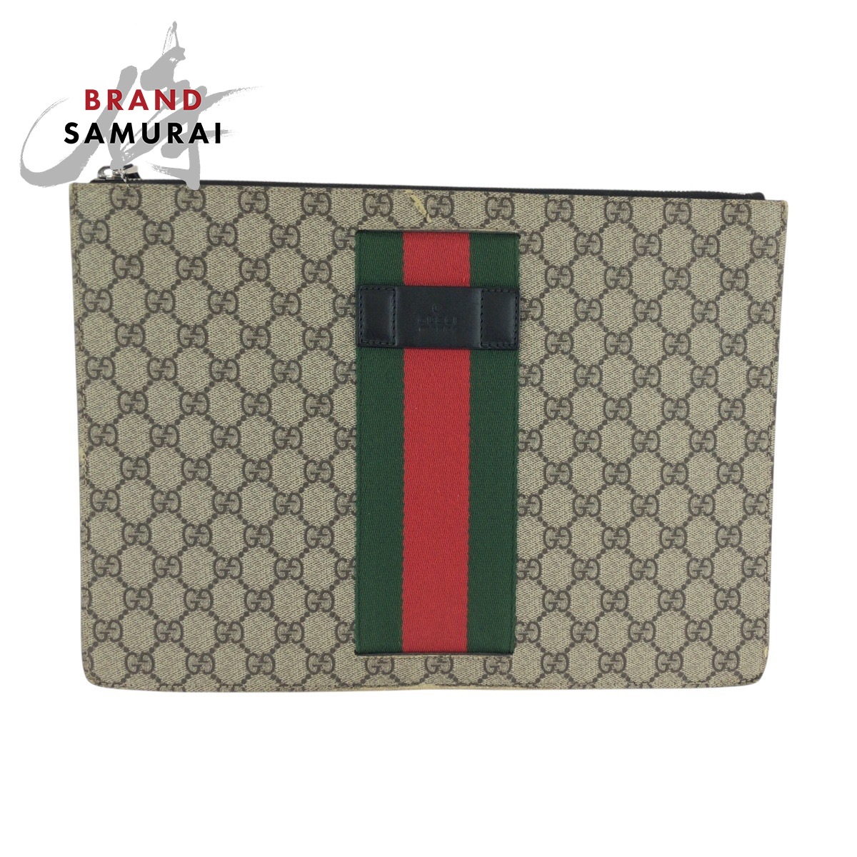 美品 GUCCI グッチ シェリー酒伝達ルート ベージュ 黒いこと しろがね色金具 GGスプリームキャンバス /なめし革 433665 クラッチペダル御徒面子 二つ目御徒面子 メンズ 601242 【中古】
