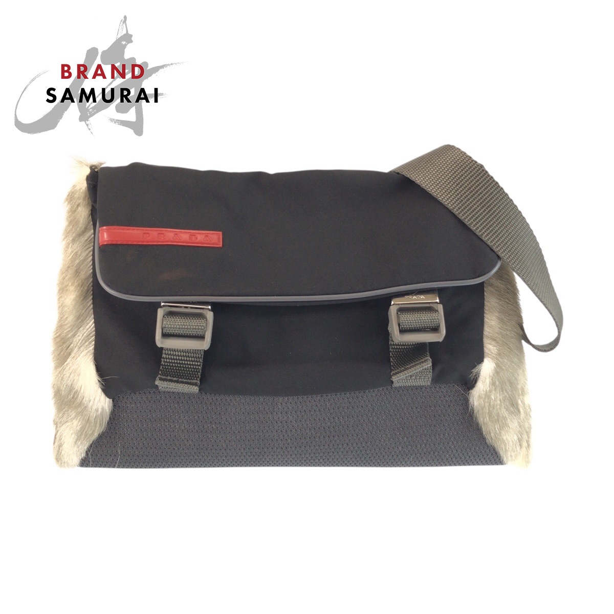 美品 PRADA プラダ プラダスポーツ テスート 黒いこと 黒 しろがね色金具 ナイロン /毛皮 LN 04292 上半身御徒面子 酉の方角車寄せ バムバッグ レディース 601304 【中古】