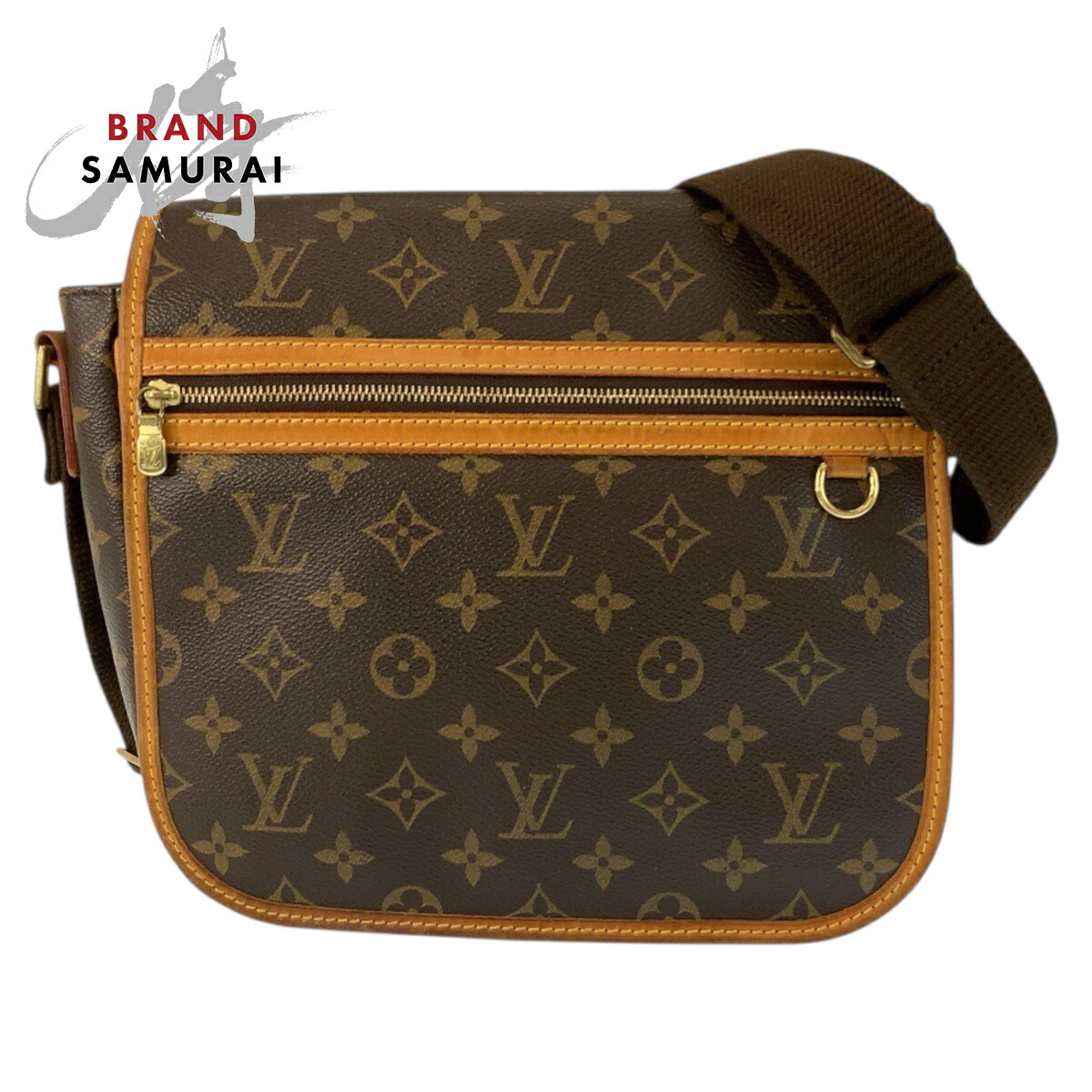 美品 LOUIS VUITTON ルイヴィトン モノグラム メッセンジャー ボスフォールPM ブラウン ゴールド金具 PVC /レザー M40106 ショルダーバッグ ポシェット レディース 601472 【中古】