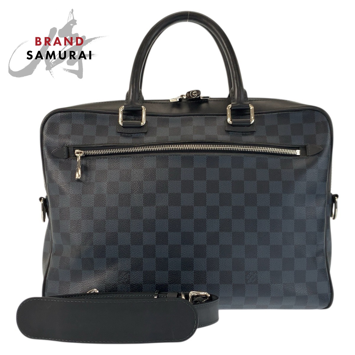 LOUIS VUITTON ルイヴィトン ダミエコバルト オポルト ドキュマン 商行為 黒いこと 米国海軍 しろがね色金具 PVC /なめし革 N41347 商行為御徒面子 ブリーフ入れもの メンズ 601418 【中古】