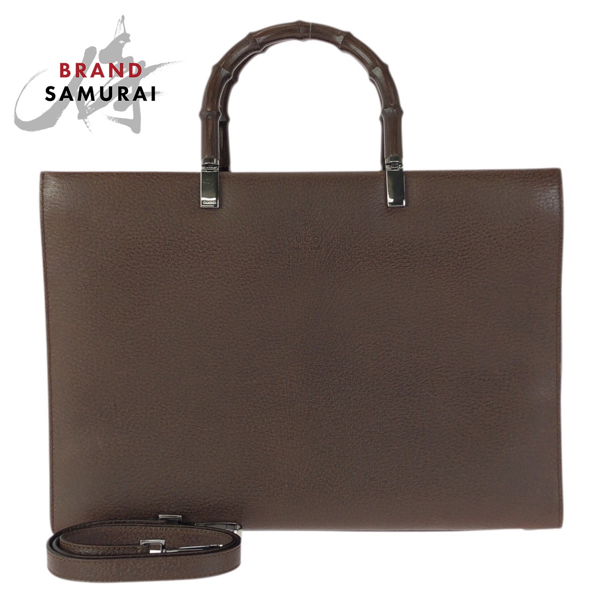 美品 GUCCI グッチ バンブー ２way 赤銅色 鵞鳥メタ金具 なめし革 002 1034 トートバッグ ショルダーバッグ レディース 601474 【中古】 バッグ-レディースバッグ