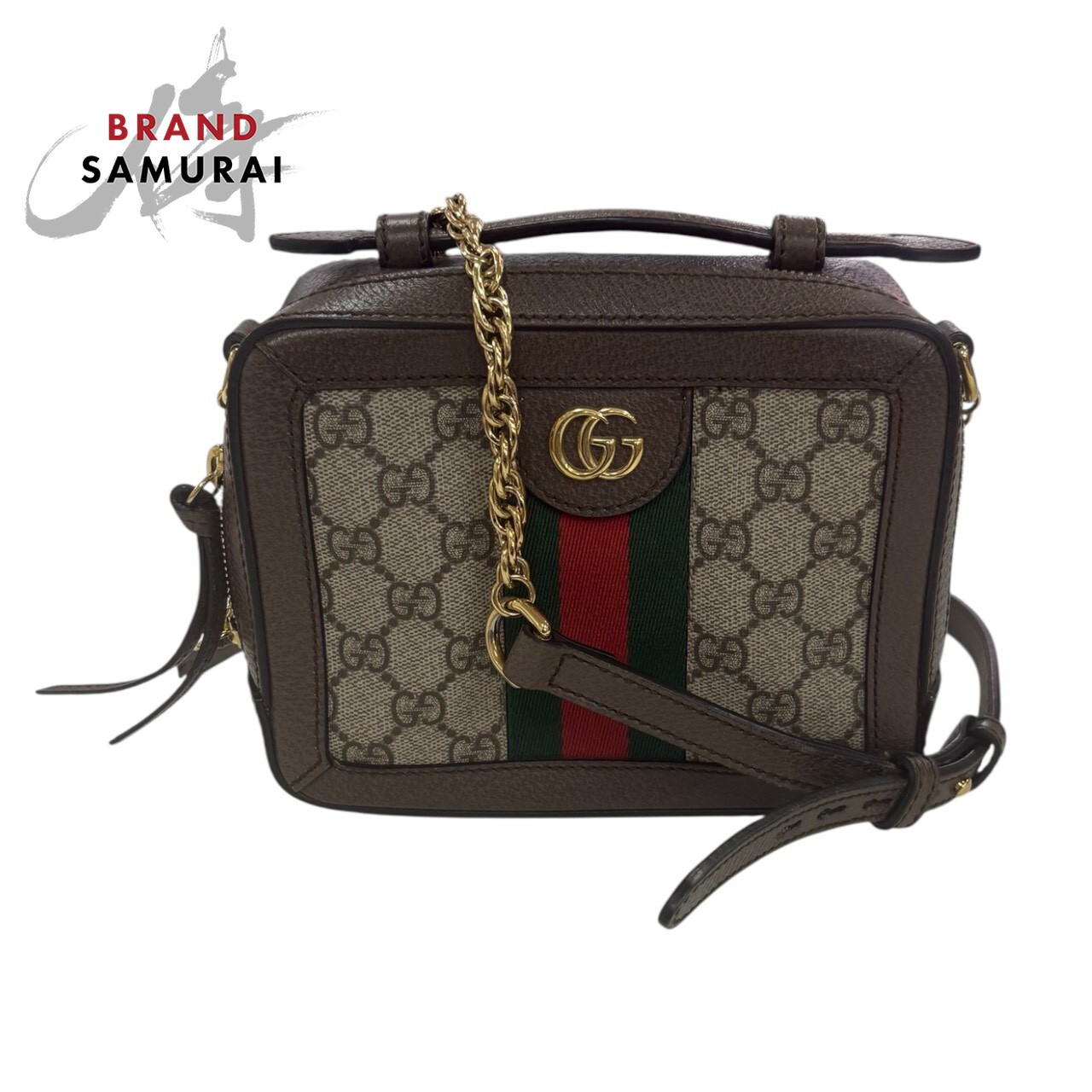 超美品 GUCCI グッチ オフィディア ブラウン ゴールド金具 GGスプリームキャンバス /レザー 602576 ショルダーバッグ 肩掛けバッグ レディース S1-00068 【中古】