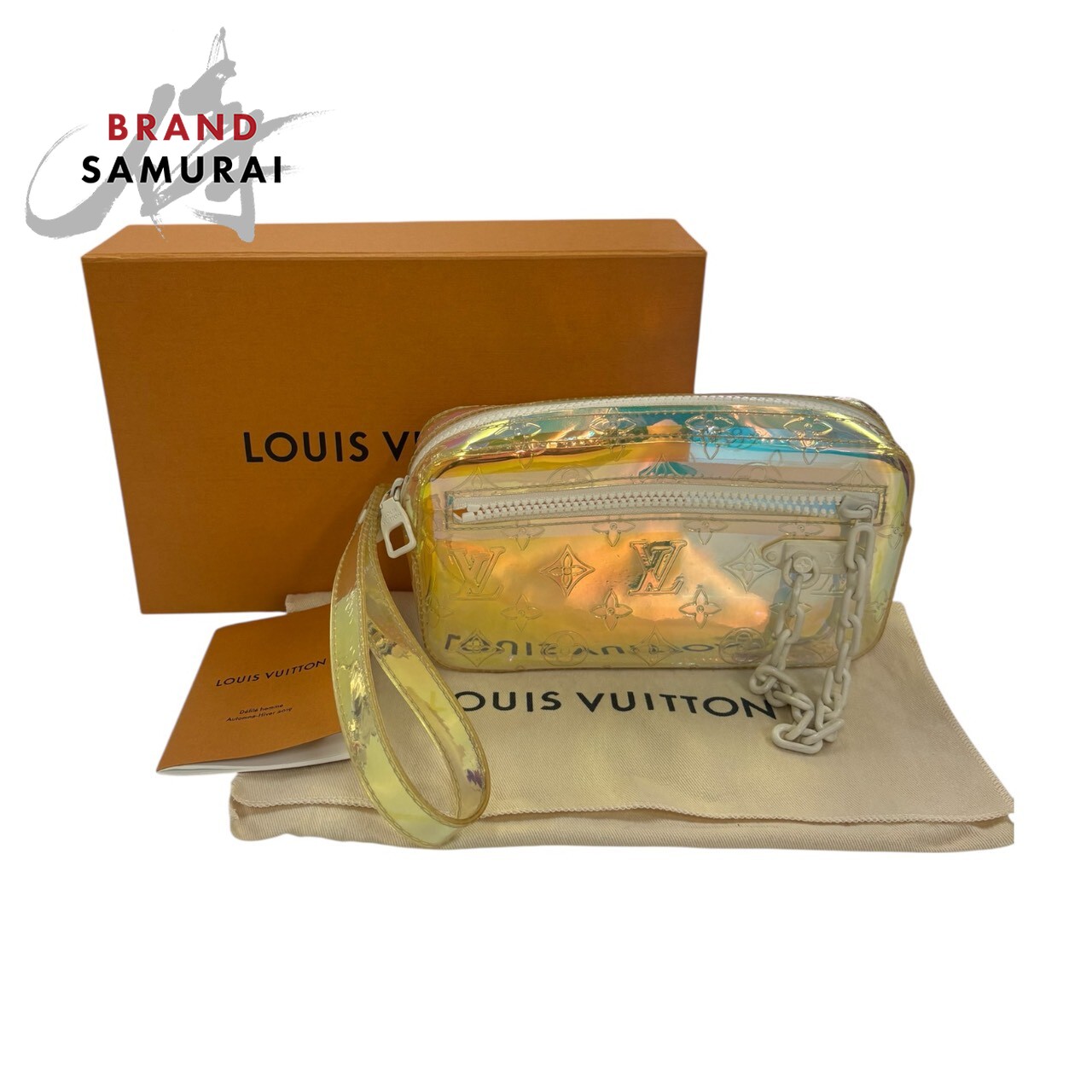 美品 LOUIS VUITTON ルイヴィトン モノグラム ヴォルガモノグラム プリズム マルチ色合い 白金具 ナイロン M55261 クラッチペダル御徒面子 ハンドバック メンズ S1-00069 【中古】