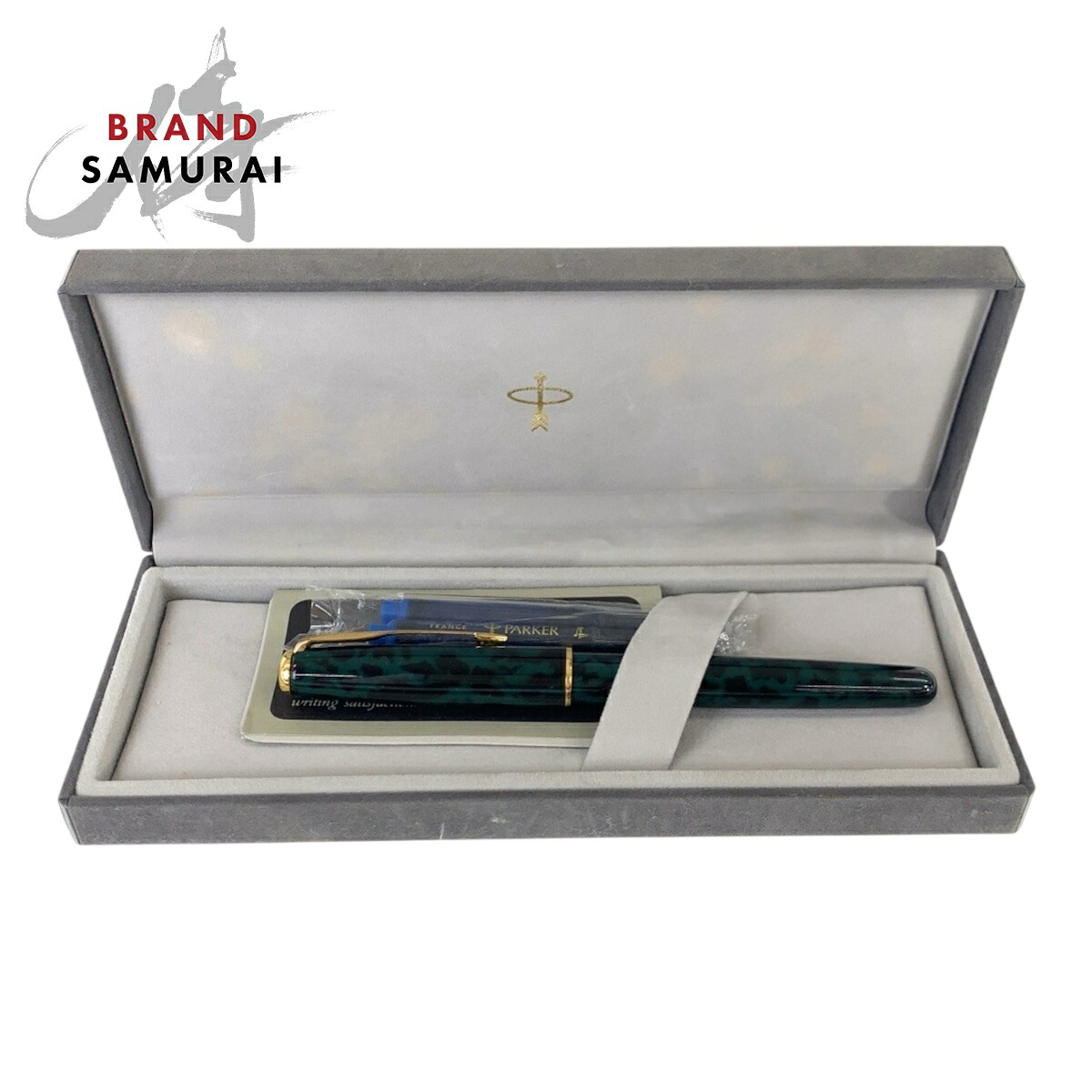 美品 PARKER パーカー ソネット 緑であること ゴールド金具 メッキ/金管楽器 筆 男女兼用 メンズ 600240 【中古】