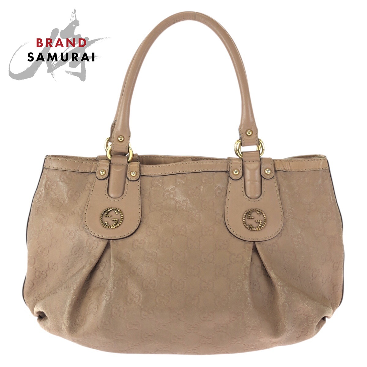 GUCCI グッチ スカーレット グッチシマ GG柄 サーモンピンク ゴールド金具 レザー 269953 トートバッグ ショルダーバッグ レディース 601544 【中古】