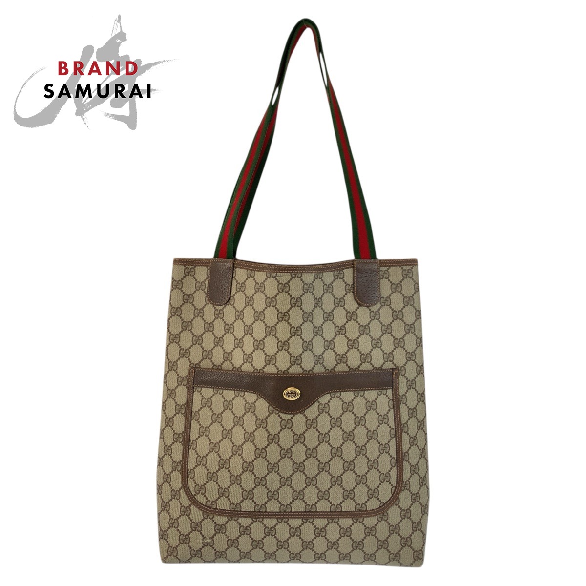 美品 GUCCI グッチ ヴィンテージ シェリーライン ベージュ ブラウン GGスプリームキャンバス 40 02 003 トートバッグ ショルダーバッグ レディース 601642 【中古】
