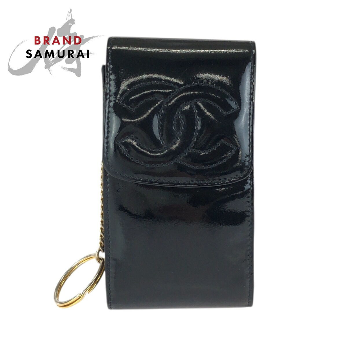 CHANEL シャネル ココマーク 黒いこと 黒 ゴールド金具 エナメル 小入れもの 紙巻きタバコ容れもの 男女兼用 レディース 601741 【中古】