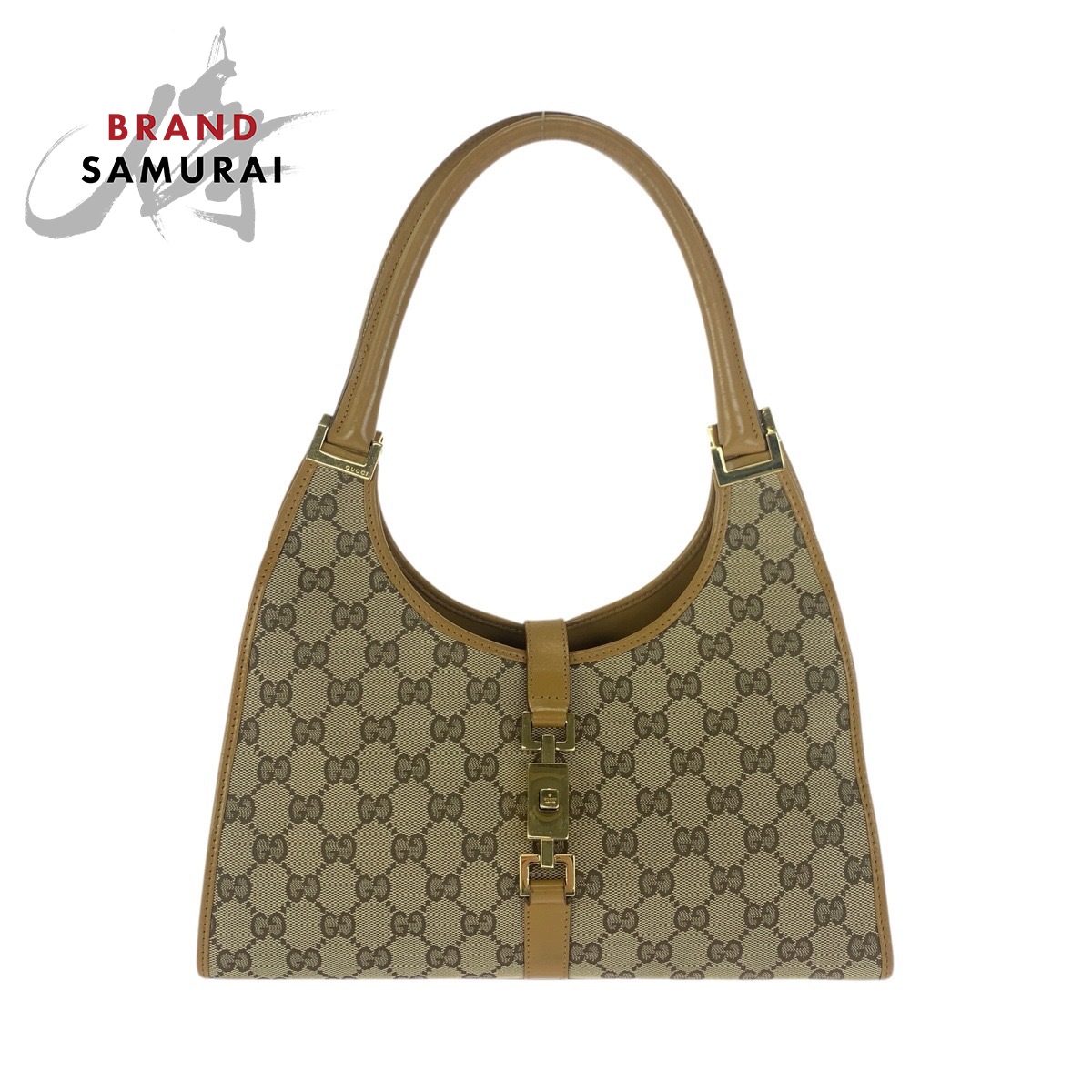 美品 GUCCI グッチ ジャッキー ベージュ ライトブラウン ゴールド金具 GGキャンバス /レザー 002 1067 ショルダーバッグ ハンドバッグ レディース 601722 【中古】