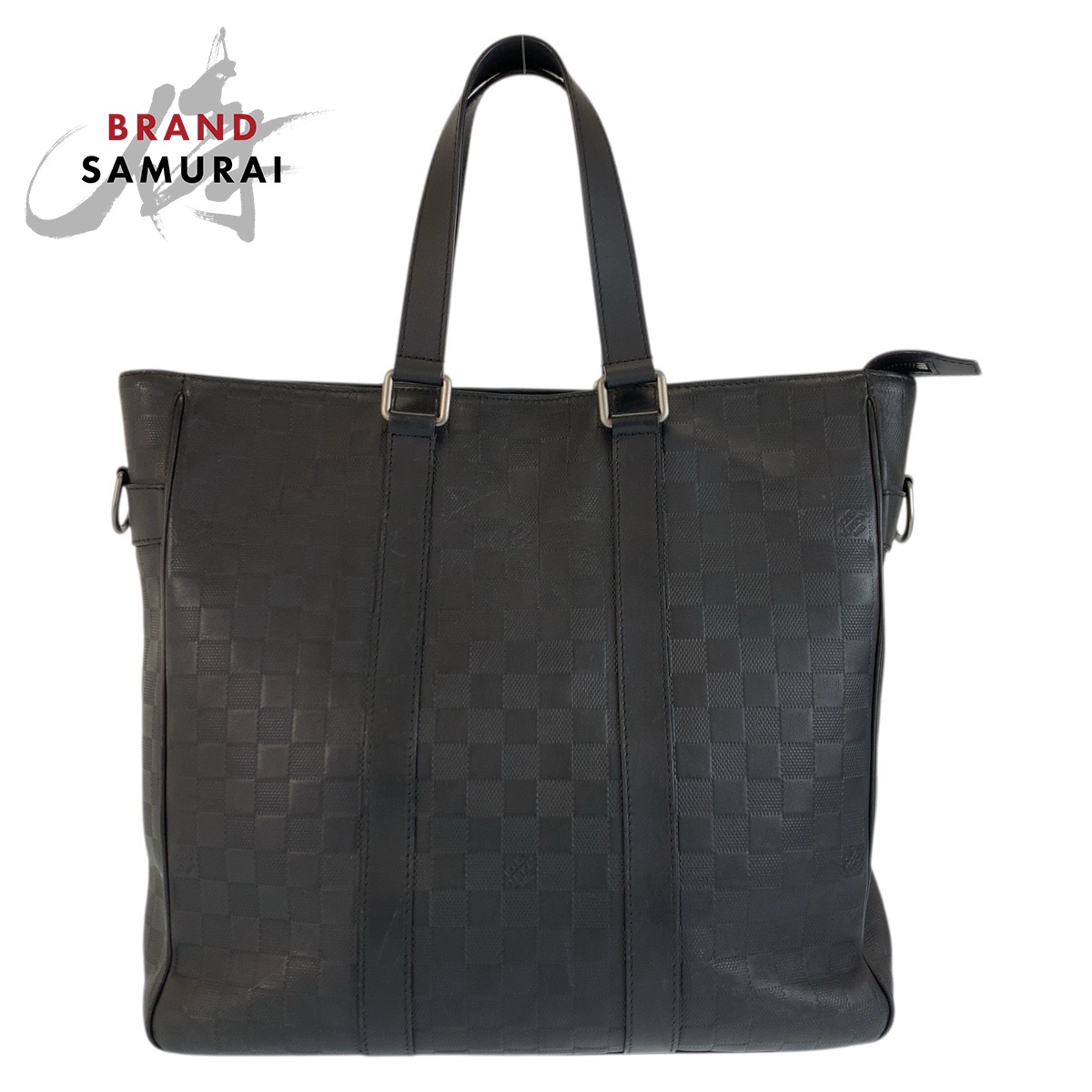 美品 LOUIS VUITTON ルイヴィトン ダミエアンフィニ タダオPM オニキス 黒いこと しろがね色金具 なめし革 N41269 トートバッグ 商行為御徒面子 メンズ 601534 【中古】