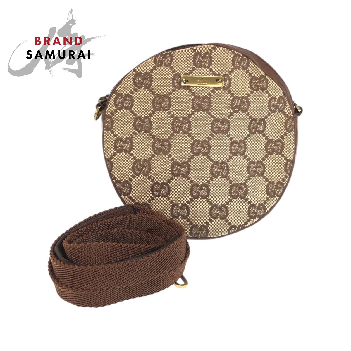 GUCCI グッチ 赤銅色 ベージュ ゴールド金具 GG帆布 90700 ショルダーバッグ ポシェット レディース 601688 【中古】