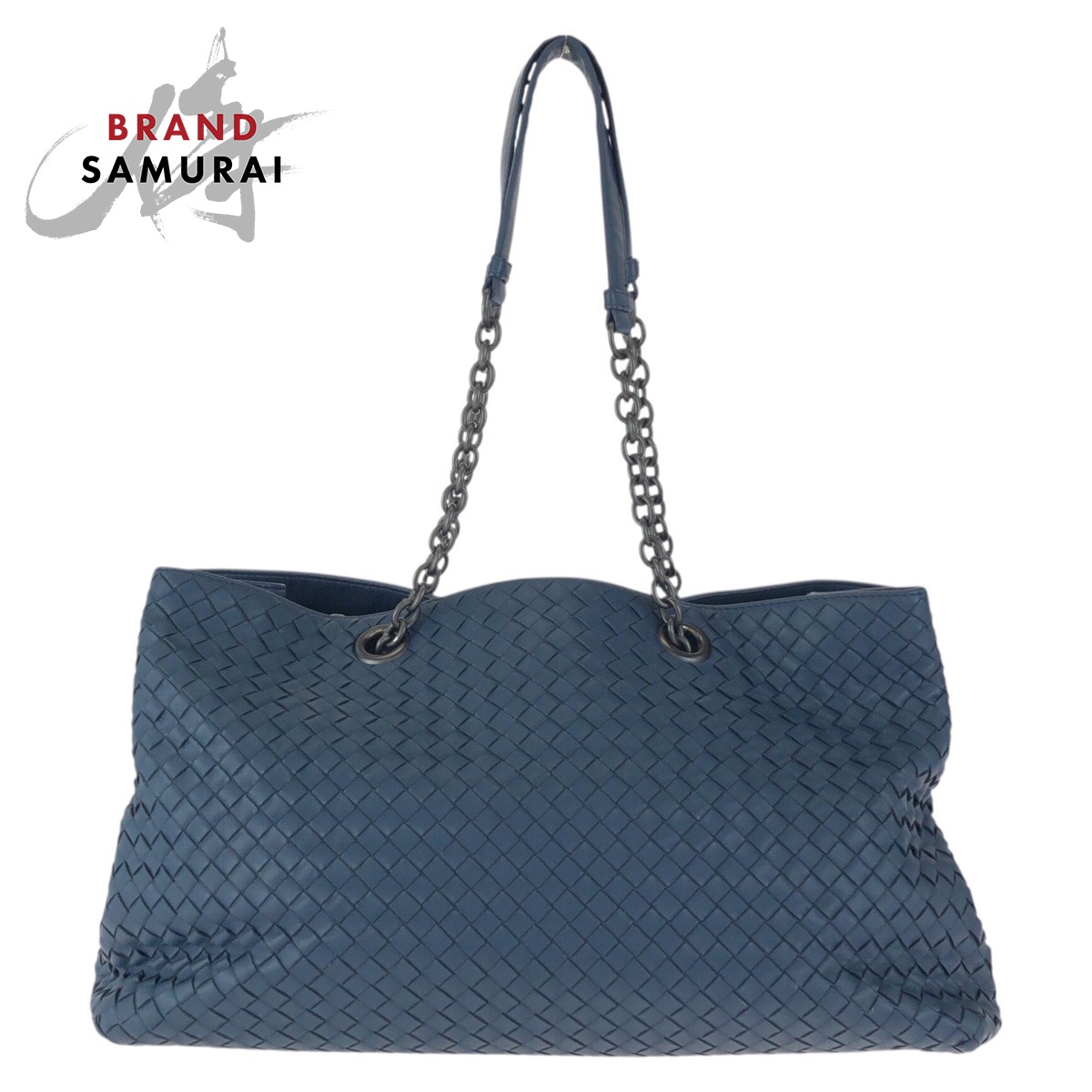 美品 BOTTEGAVENETA ボッテガヴェネタ イントレチャート 米国海軍 火器メタ金具 なめし革 チェーン店ショルダーバッグ トートバッグ メンズ 601867 【中古】