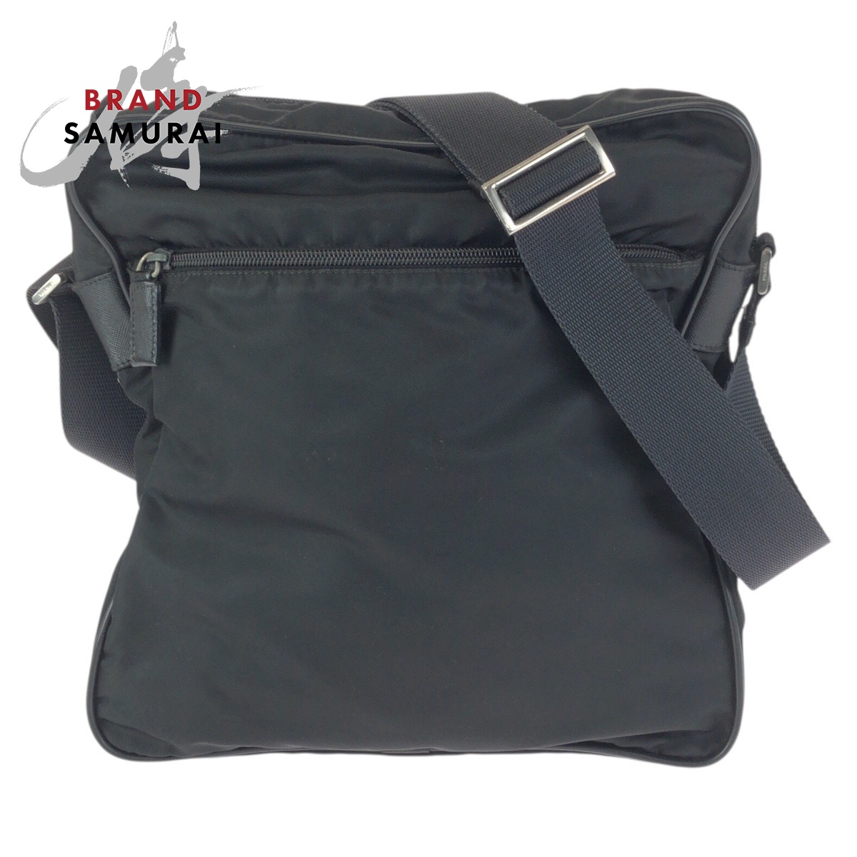 美品 PRADA プラダ テスート 三角形ロゴタイプ一皿 黒いこと 黒 しろがね色金具 ナイロン ショルダーバッグ 飛脚屋御徒面子 レディース 601633 【中古】