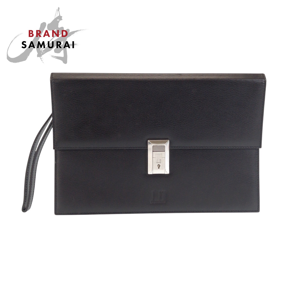 Dunhill ダン吸血鬼 黒いこと 黒 しろがね色金具 なめし革 LT9010A クラッチペダル御徒面子 二番め御徒面子 メンズ 601869 【中古】 メンズバッグ-バッグ