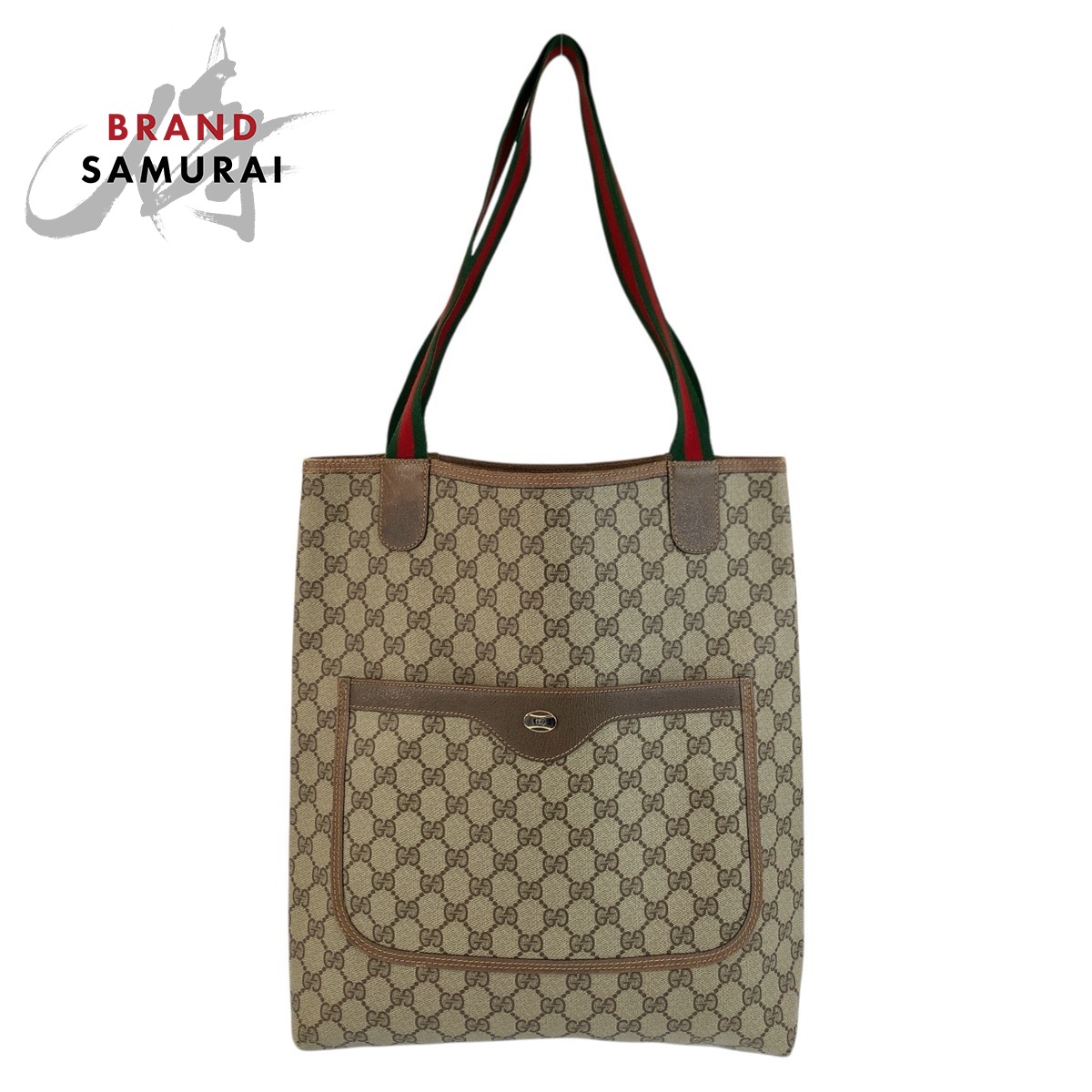 美品 GUCCI グッチ ヴィンテージ シェリーライン ベージュ ブラウン GGスプリームキャンバス 39 02 003 トートバッグ ショルダーバッグ レディース 602112 【中古】｜BRAND SAMURAI