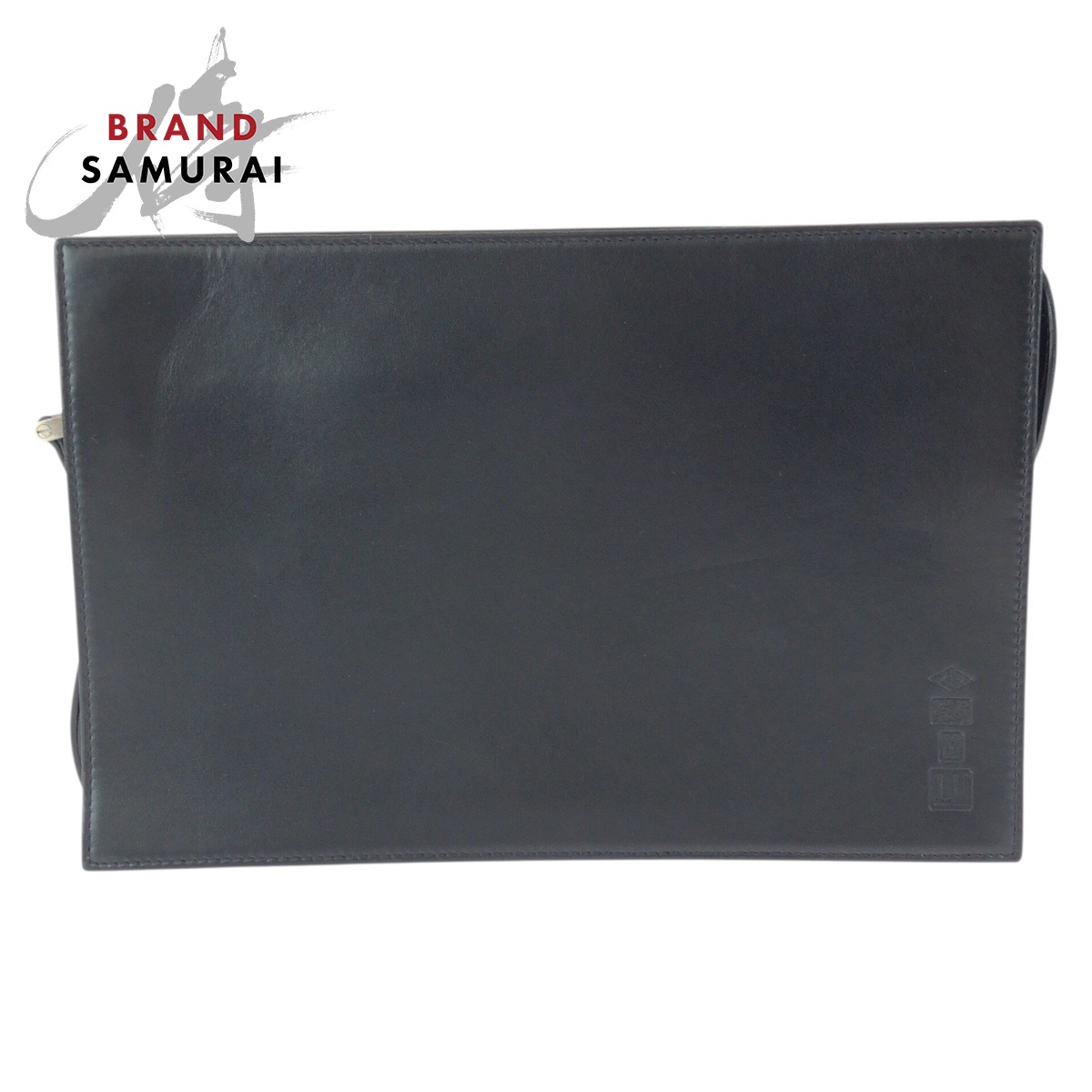 美品 Dunhill ダンヒル ブラック 黒 シルバー金具 レザー クラッチバッグ セカンドバッグ メンズ 602293 【中古】｜BRAND SAMURAI