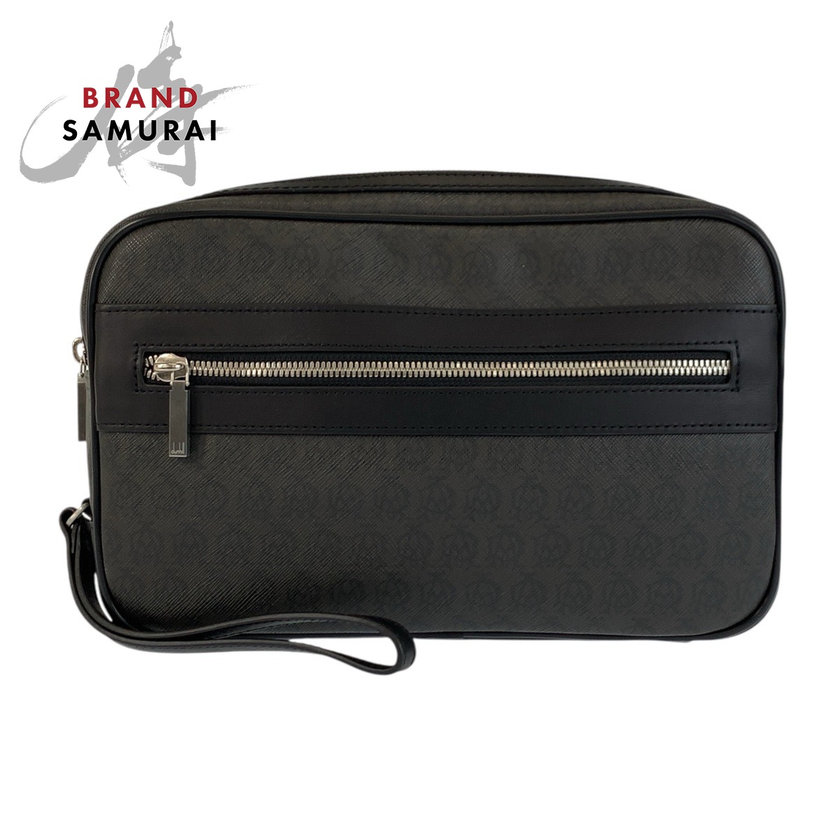 美品 Dunhill ダンヒル ウィンザー ブラック 黒 シルバー金具 PVC クラッチバッグ セカンドバッグ メンズ 602195 【中古】|BRAND SAMURAI