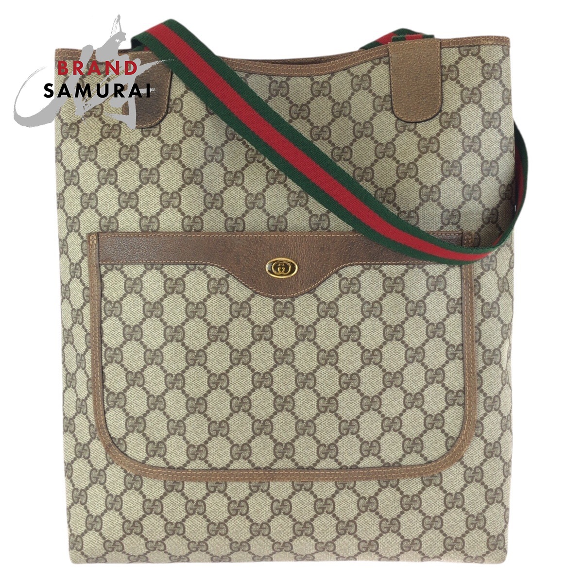 美品 GUCCI グッチ ヴィンテージ 年寄りのグッチ シェリー酒伝達ルート ベージュ 赤銅色  GGスプリームキャンバス 39 02 003 ショルダーバッグ トートバッグ レディース 602326 【中古】