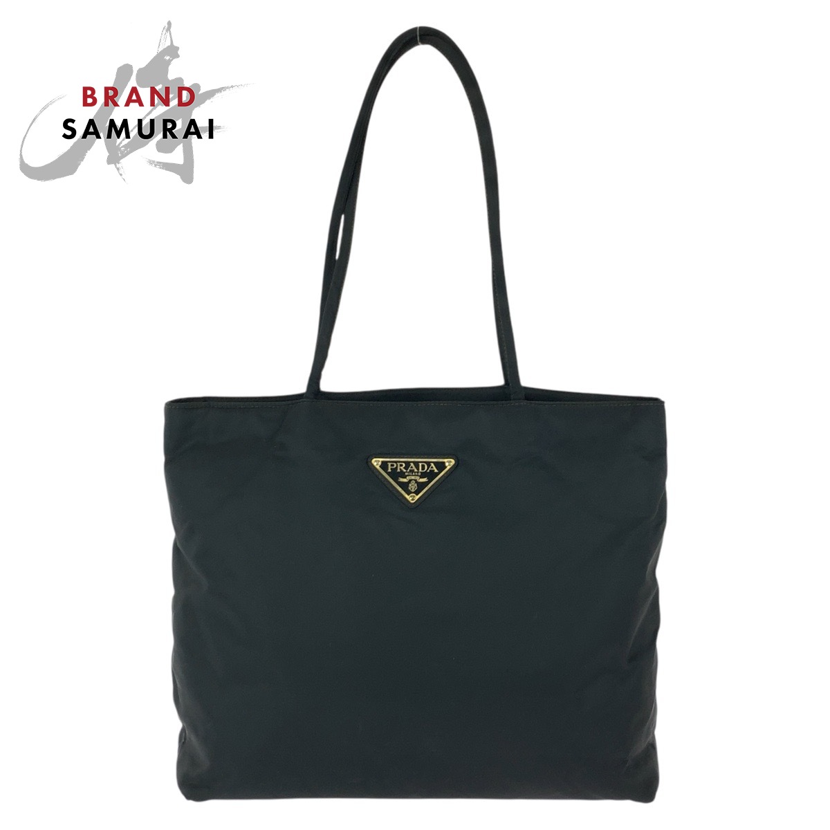 美品 PRADA プラダ テスート ３角形ロゴタイプ一皿 黒いこと 黒 しろがね色金具 ナイロン ショルダーバッグ トートバッグ レディース 602418 【中古】