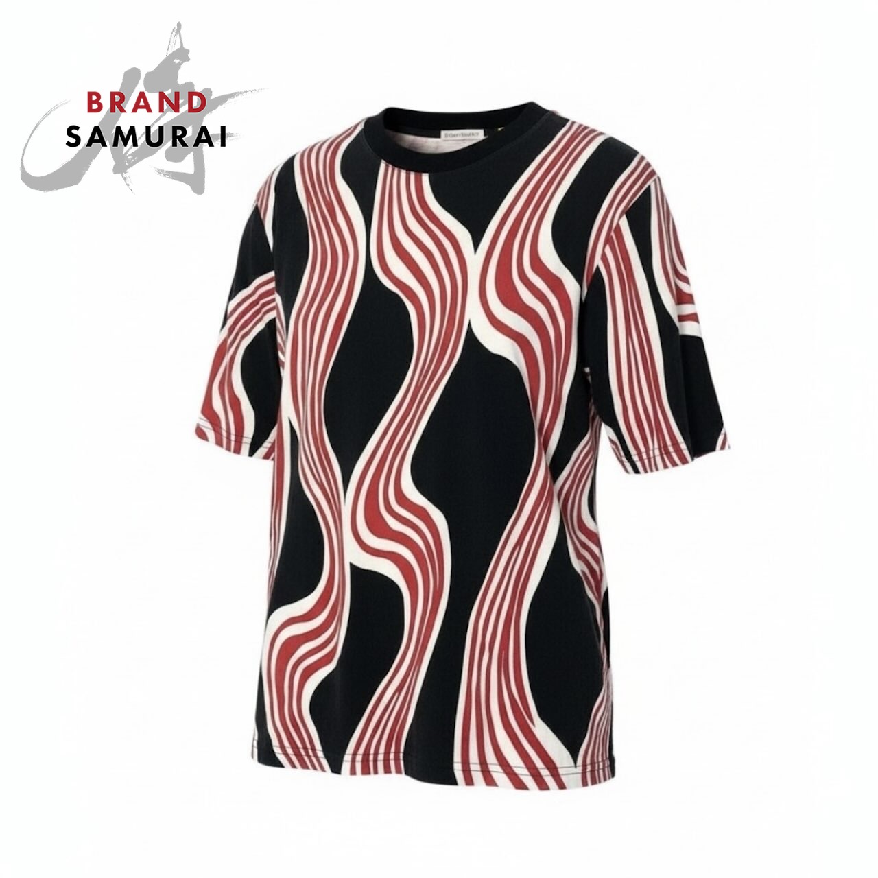 美品 MONCLER モンク線路 JW Anderson ALL OVER PRINT SS 黒いこと 赤いこと 綿織物 半袖Ｔシャツ メンズ A3-00077 【中古】