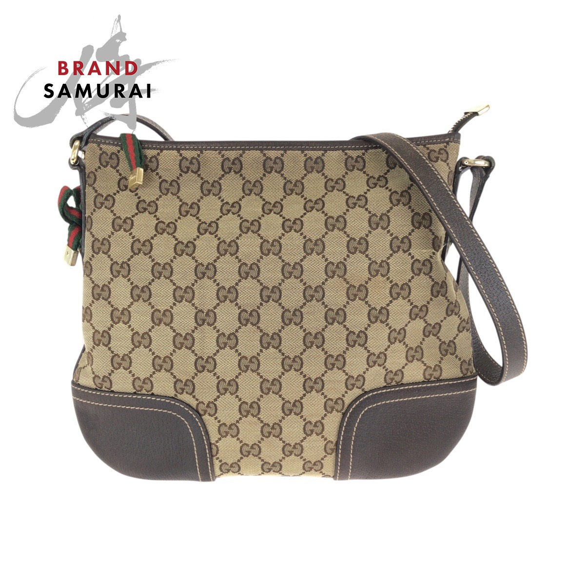 GUCCI グッチ プリンシー 赤銅色 うす暗い赤銅色 ゴールド金具 GG帆布 /なめし革 204939 ショルダーバッグ 伝達人御徒面子 レディース 602155 【中古】