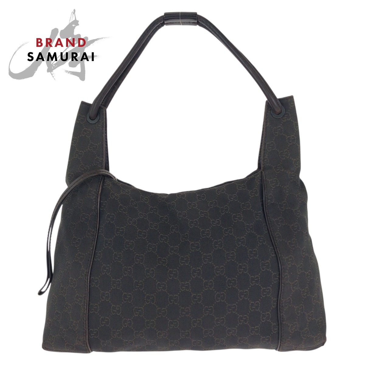 GUCCI グッチ うす暗い赤銅色 ゴールド金具 GG帆布 /なめし革 101292 ショルダーバッグ ハンドバック レディース 602156 【中古】