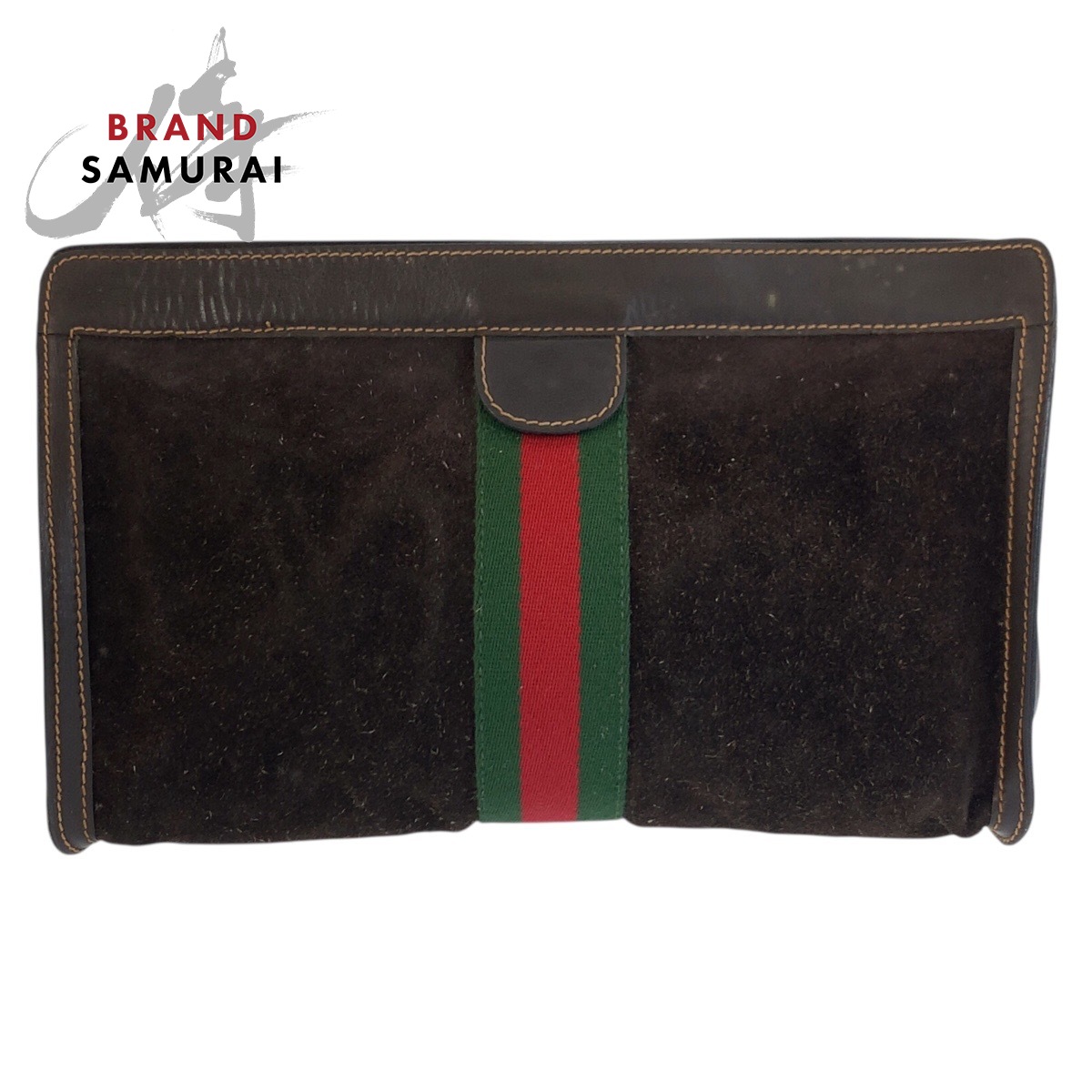 GUCCI グッチ ヴィンテージ シェリー酒伝達ルート 赤銅色 スウェード /なめし革 2 クラッチペダル御徒面子 二番め御徒面子 メンズ 602134 【中古】