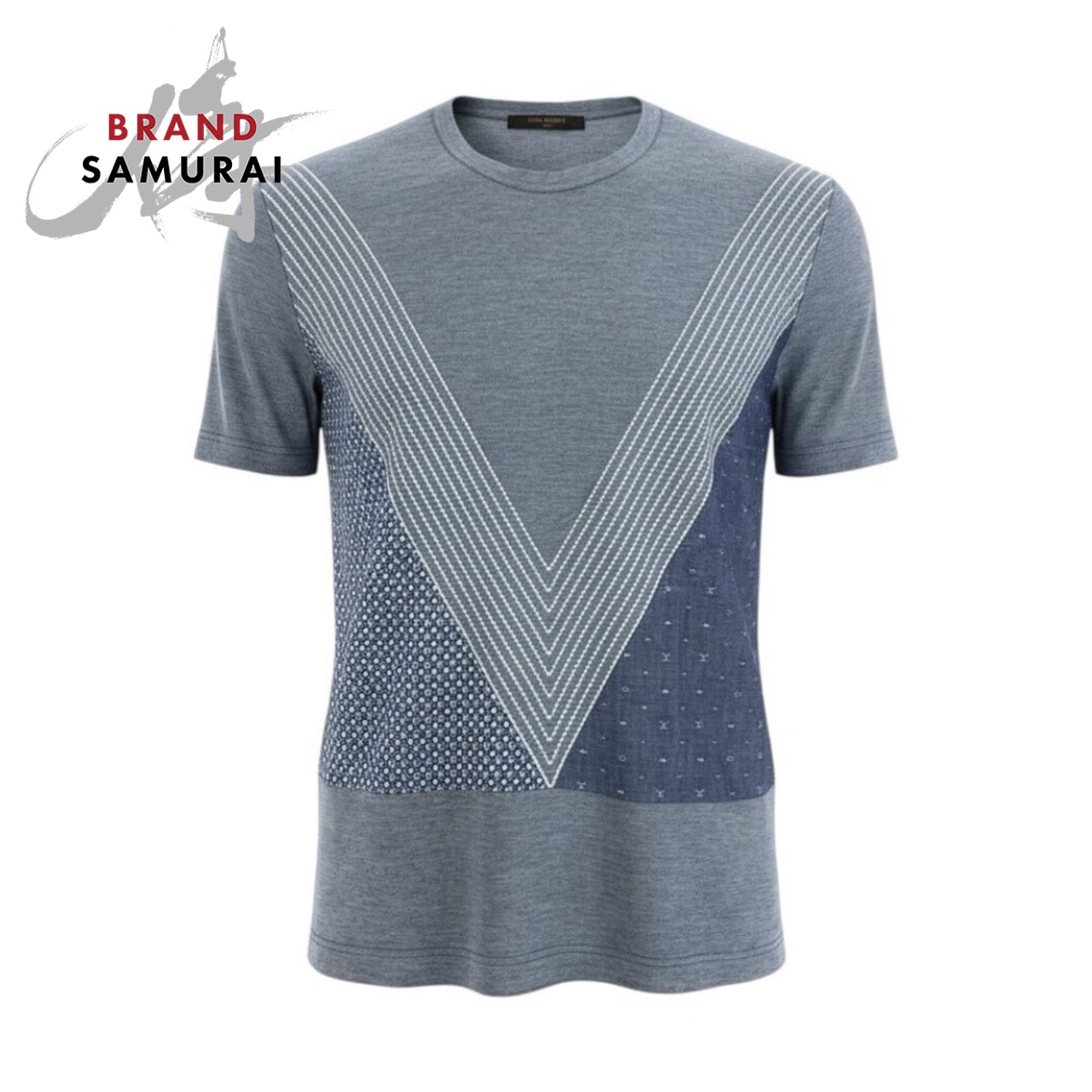 LOUIS VUITTON ルイヴィトン パッチワーク モノグラム カットソー 編み目ひな形 綿織物 半袖Ｔシャツ メンズ A3-00143 【中古】