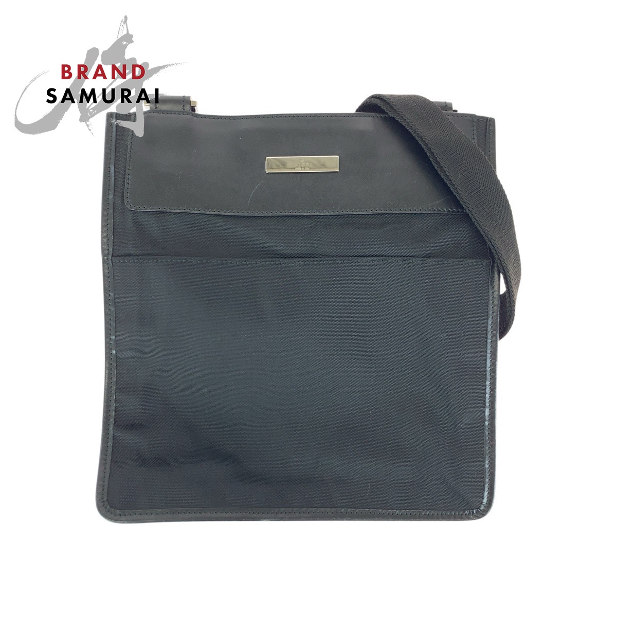 美品 GUCCI グッチ ブラック 黒 シルバー金具 ナイロン /レザー 27639 ショルダーバッグ メッセンジャーバッグ レディース 602120 【中古】|BRAND SAMURAI