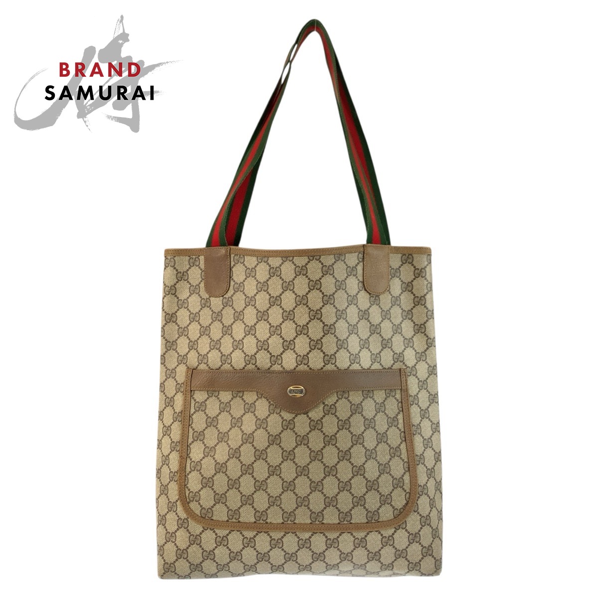 GUCCI グッチ ヴィンテージ シェリーライン ベージュ ブラウン GGスプリームキャンバス 39 02 003 トートバッグ ショルダーバッグ レディース 602819 【中古】｜BRAND SAMURAI