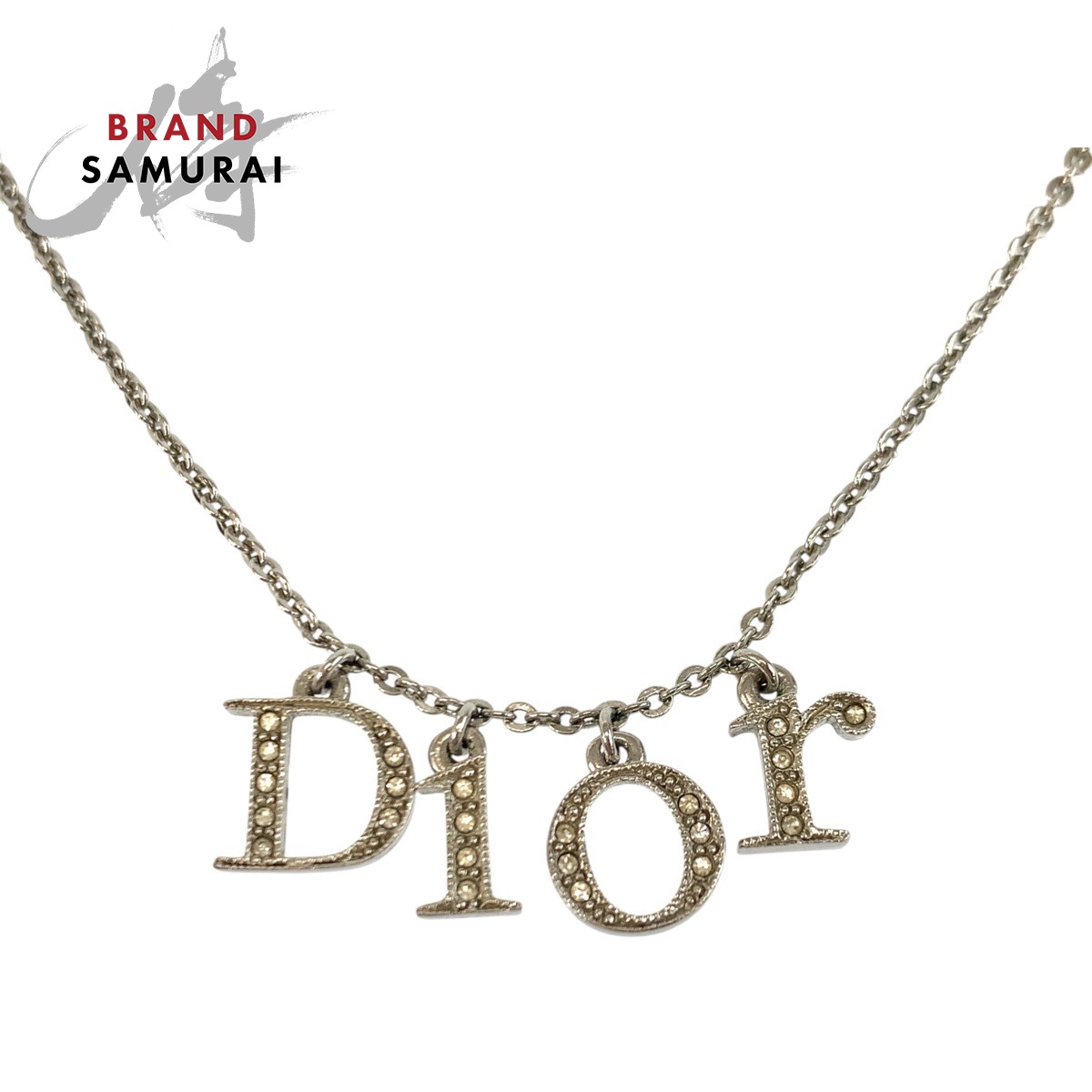 美品 Christian Dior クリスチャンディオール ヴィンテージ ロゴ スパンコール メッキ ネックレス レディース 602595 【中古】|BRAND SAMURAI