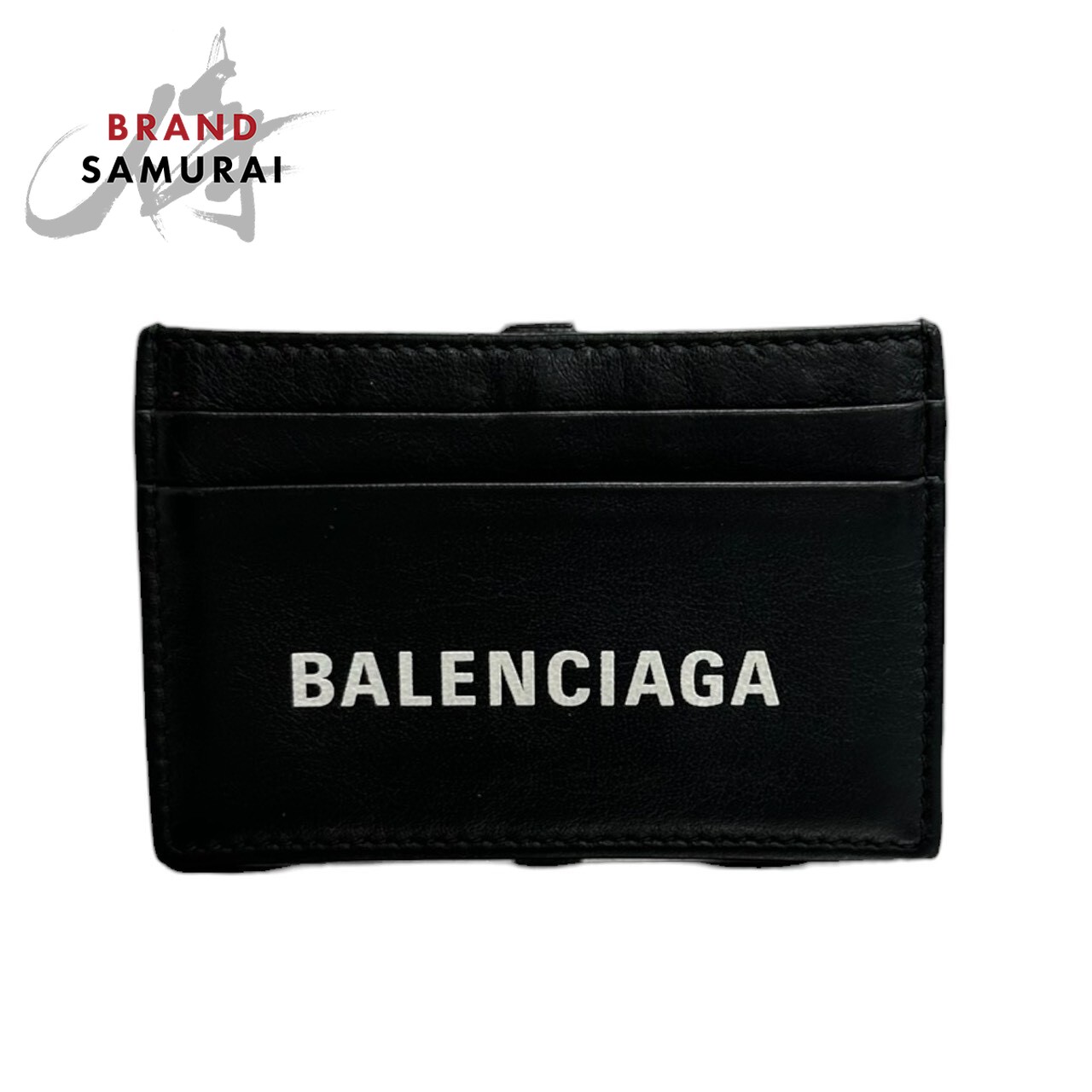 BALENCIAGA バレンシアガ ブラック レザー カードケース パスケース レディース S1-00098 【中古】｜BRAND SAMURAI