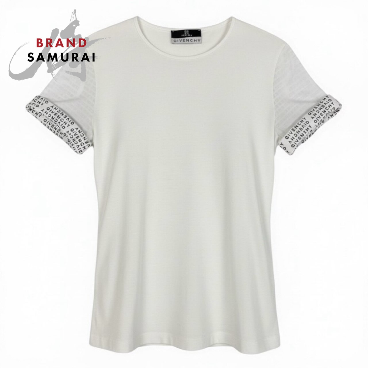 Givenchy ジバンシー リーブブランドロゴ ストレッチ素材 トップスカットソー レーヨン /スパンデックス 半袖Tシャツ レディース A3-00161 【中古】|BRAND SAMURAI