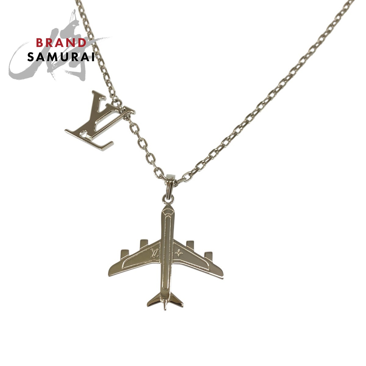 美品 LOUIS VUITTON ルイヴィトン ペンダント LVプレーン シルバー メタル MP3157 ネックレス メンズ 602921 【中古】|BRAND SAMURAI