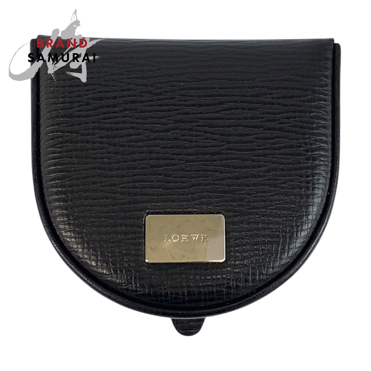 美品 LOEWE ロエベ ヴィンテージ ブラック 黒 シルバー金具 レザー コインケース 小銭入れ メンズ 602955 【中古】｜BRAND SAMURAI