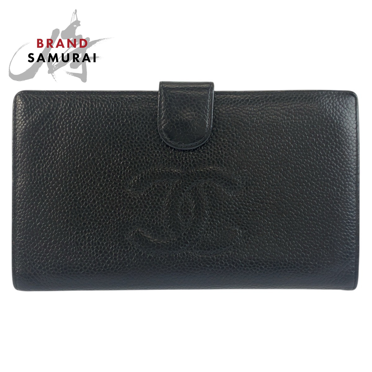 美品 CHANEL シャネル ココマーク ブラック 黒 ゴールド金具 レザー 長財布 ロングウォレット レディース 602900 【中古】｜BRAND SAMURAI