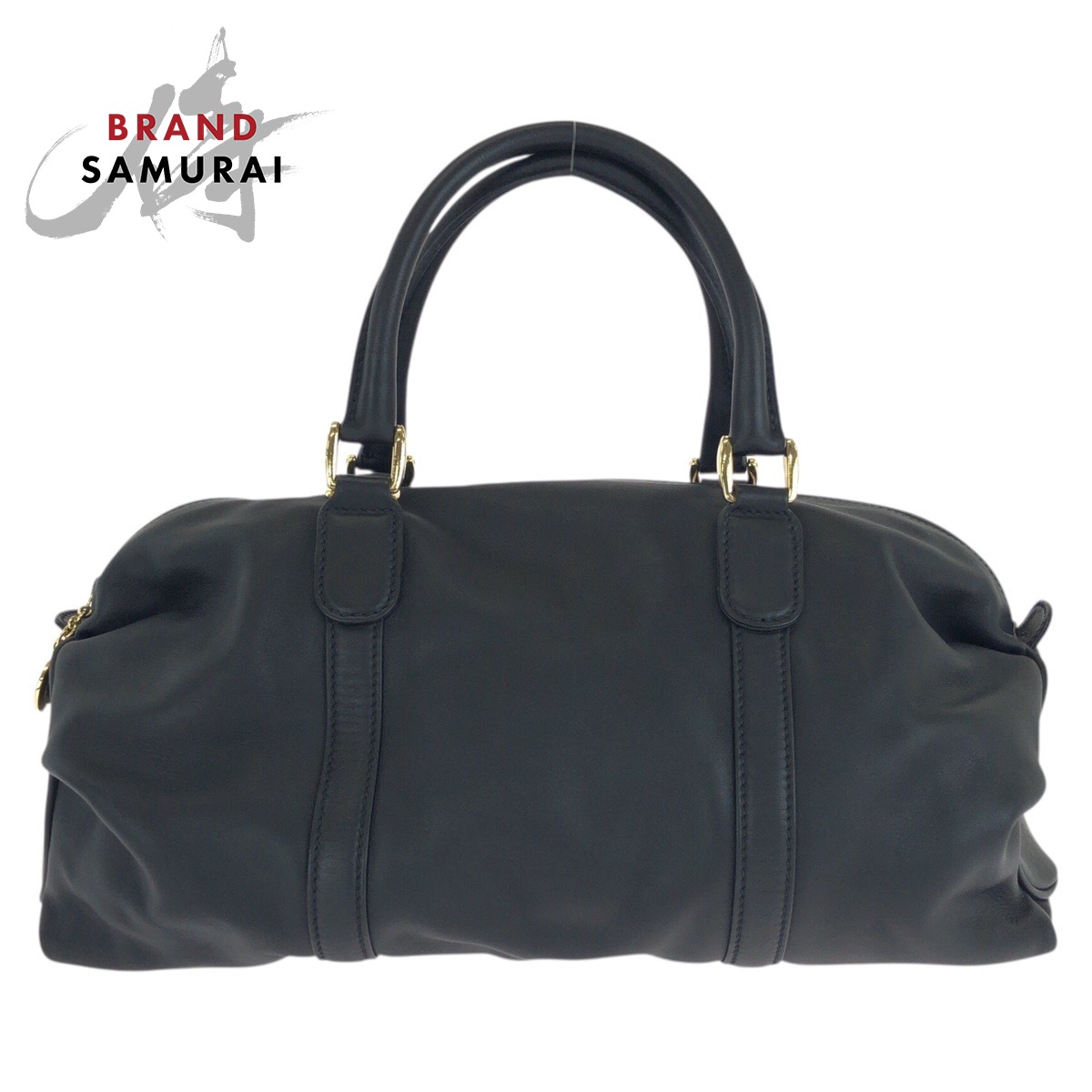 美品 GUCCI グッチ ヴィンテージ オールドグッチ ブラック 黒 ゴールド金具 レザー 002 122 0289 ハンドバッグ ミニボストンバッグ レディース 603343 【中古】｜BRAND SAMURAI 51,879円