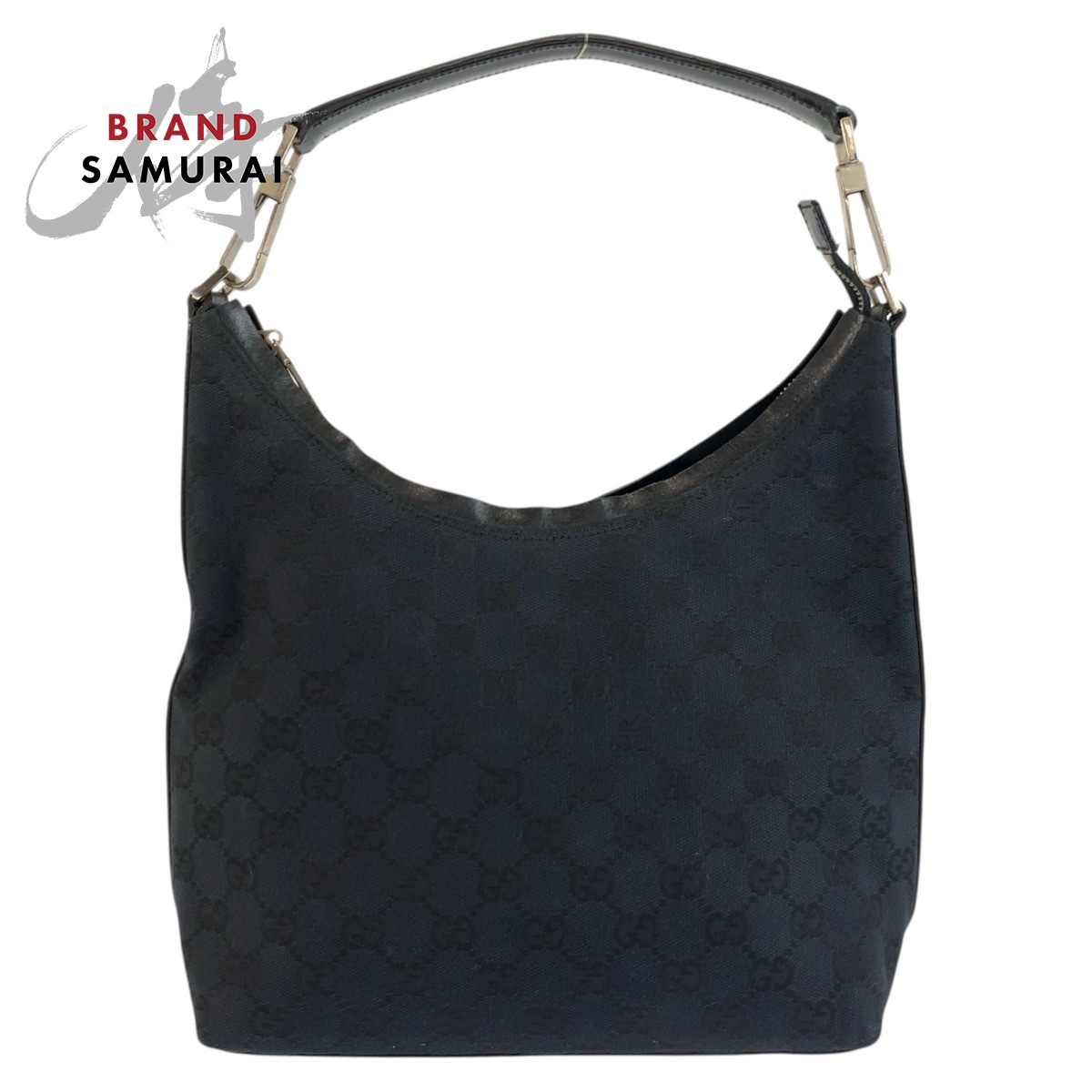 GUCCI グッチ ブラック 黒 シルバー金具 GGキャンバス /レザー 000 0602 ショルダーバッグ レディース 603242 【中古】|BRAND SAMURAI