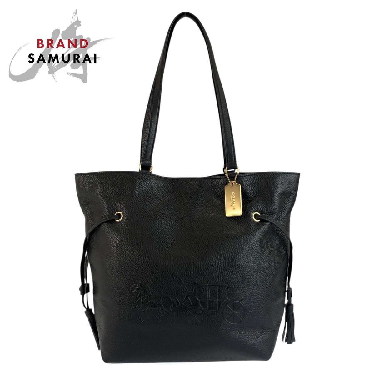 美品 COACH コーチ アンディ ブラック 黒 ゴールド金具 レザー H2279-CA200 トートバッグ ショルダーバッグ レディース 603470 【中古】｜BRAND SAMURAI