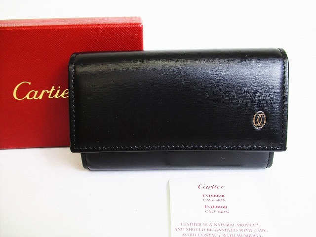 キーリング レディース カルティエ カルティエ 6連 中古 キーケース カーフスキン メンズ Cartier 東京のブランドショップ キーケース 未使用保管品 ドゥ 黒 Cartier 6連 パシャ