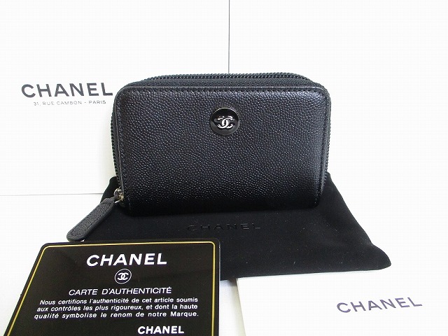 TEI CHANEL シャネル ココ 財布 クリップ ダブル 本体のみ ブラック