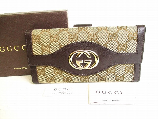 ✨未使用展示品✨ GUCCI ミニ財布　インターロッキング　キャンバス ✨未使用に近い✨ GUCCI ミニ財布 GG キャンバス インターロッキング