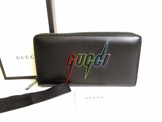 希少✨グッチ 長財布 ラウンドファスナー ロゴ刻印 レザー ブラック 楽天市場】GUCCI グッチ 小銭入れ付きラウンドファスナー長財布