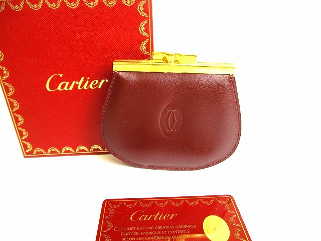 美品　Cartier カルティエ　折り財布　コインケース　がま口 楽天市場】Cartier カルティエ マスト ドゥ カルティエ スクエア