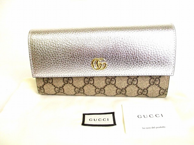 65%以上節約 グッチ GUCCI ダブルG GGスプリーム 2つ折り 長財布 ...